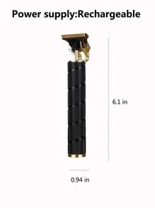 Hombres 1 pieza Broche de pelo recargable eléctrico - Negro - Ver 3