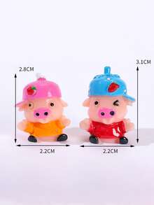 2pcs Cartoon Animal Shaped Decoration Craft - Multicolor - View 4