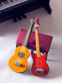 2pcs Musical Instrument Design Decoration Craft, Mini Art Decoration For Home Decor - Multicolor - View 1