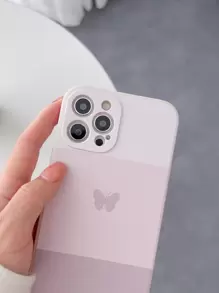 Apple Pink Butterfly Pattern Phone Case Compatible With IPhone15/15Plus/15Pro/15Promax Waterproof Shockproof Anti-Fall Scratch Resistant - Multicolor - View 4