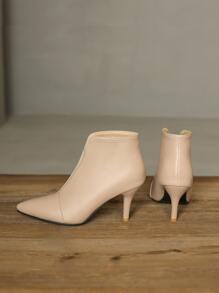 2301 Beige Fashionable All-match High Heels Shoes - Apricot - View 2