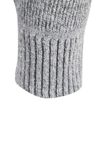 Manfinity Men Cable Knit Zip Up Cardigan - Light Grey - View 3