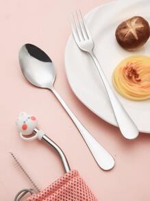 6 piezas Set con diseño de gato de dibujos animados Vajilla