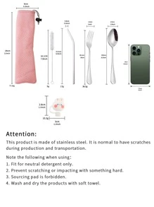 6 piezas Set con diseño de gato de dibujos animados Vajilla