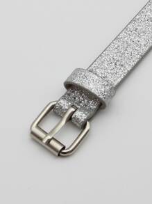 Đai khóa vuông long lanh - Bạc - Xem 3