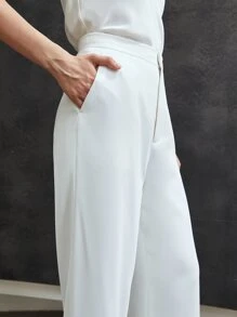 MOTF PREMIUM 休閒精裁褲 - 白色 - 查看 3