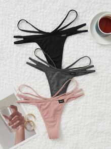 3pack Cut-out Panty - Multicolor - View 1