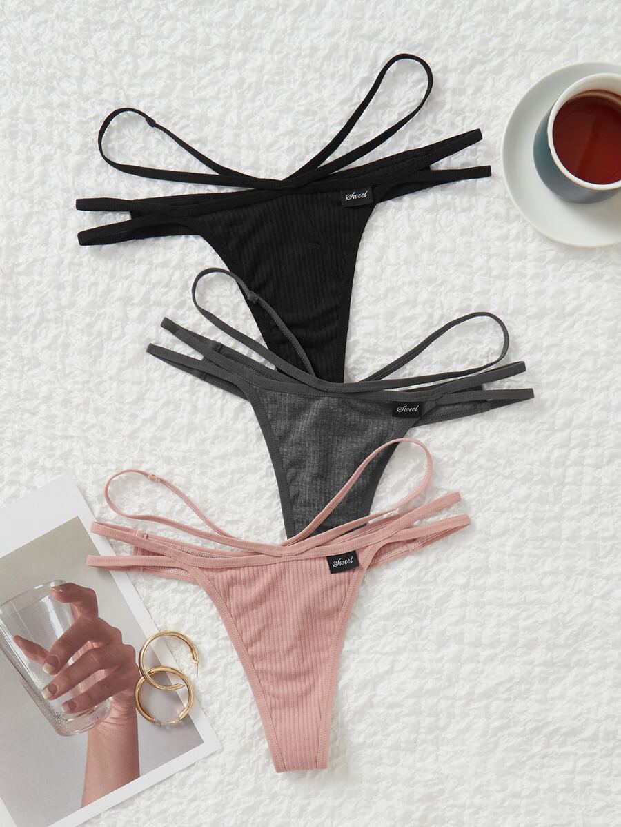 3pack Cut-out Panty - Multicolor - View 1