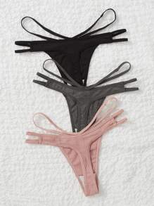 3pack Cut-out Panty - Multicolor - View 2