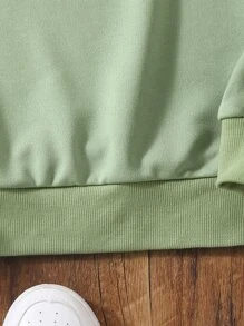 女孩愛心和標語圖案套頭衫