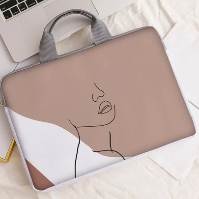 抽象人物圖案電腦包