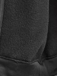 SHEIN Tween Boy Letter Graphic Thermal Hooded Sweatshirt & Patched Detail Sweatpants & Pullover - Black and White - View 3