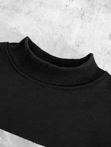 Boys Slogan & Tropical Print Sweatshirt - Black - View 5