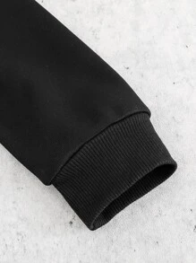 Boys Slogan & Tropical Print Sweatshirt - Black - View 6