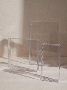 SHEIN BASIC LIVING 1 件入可堆疊辦公桌抽屜收納盒托盤分隔器適用於浴室梳妝台廚房辦公室 - 無色 - 查看 11