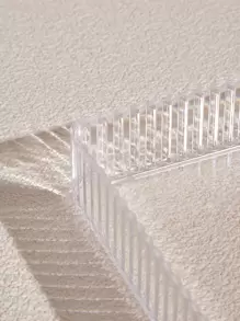 SHEIN BASIC LIVING 1 件入可堆疊辦公桌抽屜收納盒托盤分隔器適用於浴室梳妝台廚房辦公室 - 無色 - 查看 5