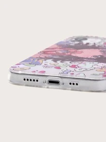 ChanRan Cartoon Girl Print Phone Case - Multicolor - View 3