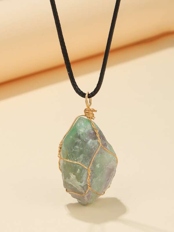 Stone Charm Necklace SHEIN UK