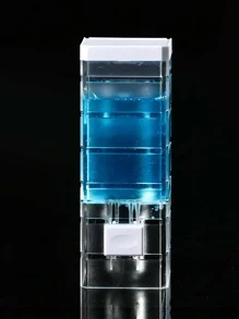 1pc Punch-free Lotion Dispenser, Wall Mounted Manual Lotion Container For Bathroom - Clear - View 3