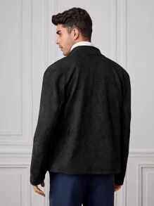 Manfinity Hombres Cazadora con cremallera - Negro - Ver 7