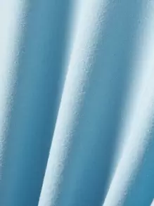 Manfinity Homme Hombres Camiseta con estampado de letra - Celeste - Ver 3