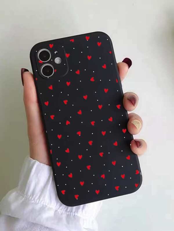 telefoonhoesje met hartpatroon