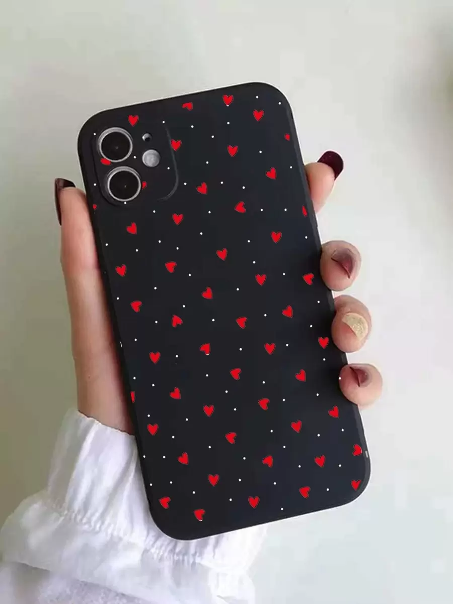 Heart Pattern Phone Case - Multicolor - View 1