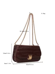 Wasserdichte, Leichte, Business-casual-krokodil-Prägung KettenTasche Für Teenager-mädchen, Frauen, College-studenten, Neueinsteiger Und Büroangestellte Für Büro, College, Arbeit, Geschäft, Pendeln, Outdoor, Reisen Und Ausflüge Perfekt - Kaffeebraun - Übersicht 6