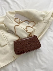 Wasserdichte, Leichte, Business-casual-krokodil-Prägung KettenTasche Für Teenager-mädchen, Frauen, College-studenten, Neueinsteiger Und Büroangestellte Für Büro, College, Arbeit, Geschäft, Pendeln, Outdoor, Reisen Und Ausflüge Perfekt - Kaffeebraun - Übersicht 7