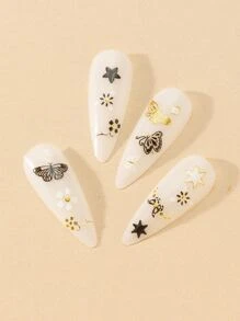 30 tờ Nhãn dán móng tay họa tiết hoa - Nhiều màu - Xem 5