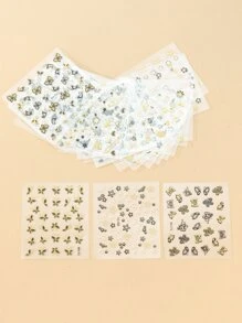 30 tờ Nhãn dán móng tay họa tiết hoa - Nhiều màu - Xem 4