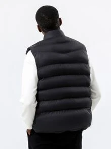 Áo khoác đệm có khóa kéo phía trước cho nam - màu đen - Xem 6