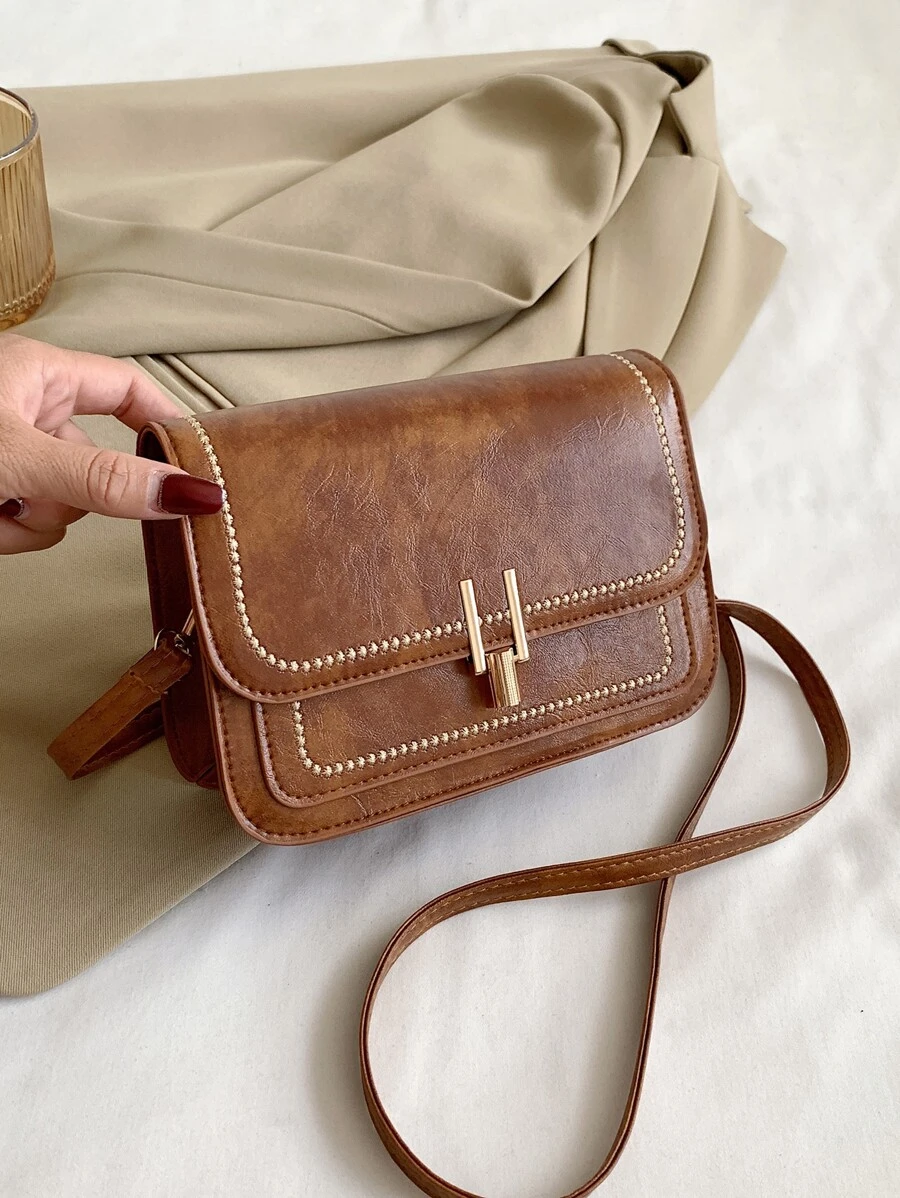 New Arrival Mini Fashionable Casual Metal Lock Shoulder Crossbody Bag For Women, Red