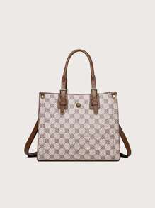 Túi đeo chéo Nữ Khóa Hình học Có thể điều chỉnh được Đôi tay cầm Thanh lịch - Nhiều màu - Xem 4