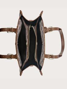 Túi đeo chéo Nữ Khóa Hình học Có thể điều chỉnh được Đôi tay cầm Thanh lịch - Nhiều màu - Xem 6