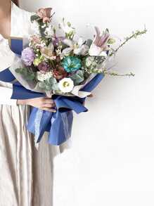 10 cái Kim loại Trim Giấy gói Hoa không thấm nước - Xanh đậm - Xem 4