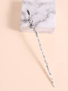 水钻蛇形装饰发夹，皇家风范，发饰，发夹发髻，发髻造型器，发髻发片，发型设计发夹，学习用品，婚礼用品，派对造型，头部饰品 - 復古銀色 - 查看 2