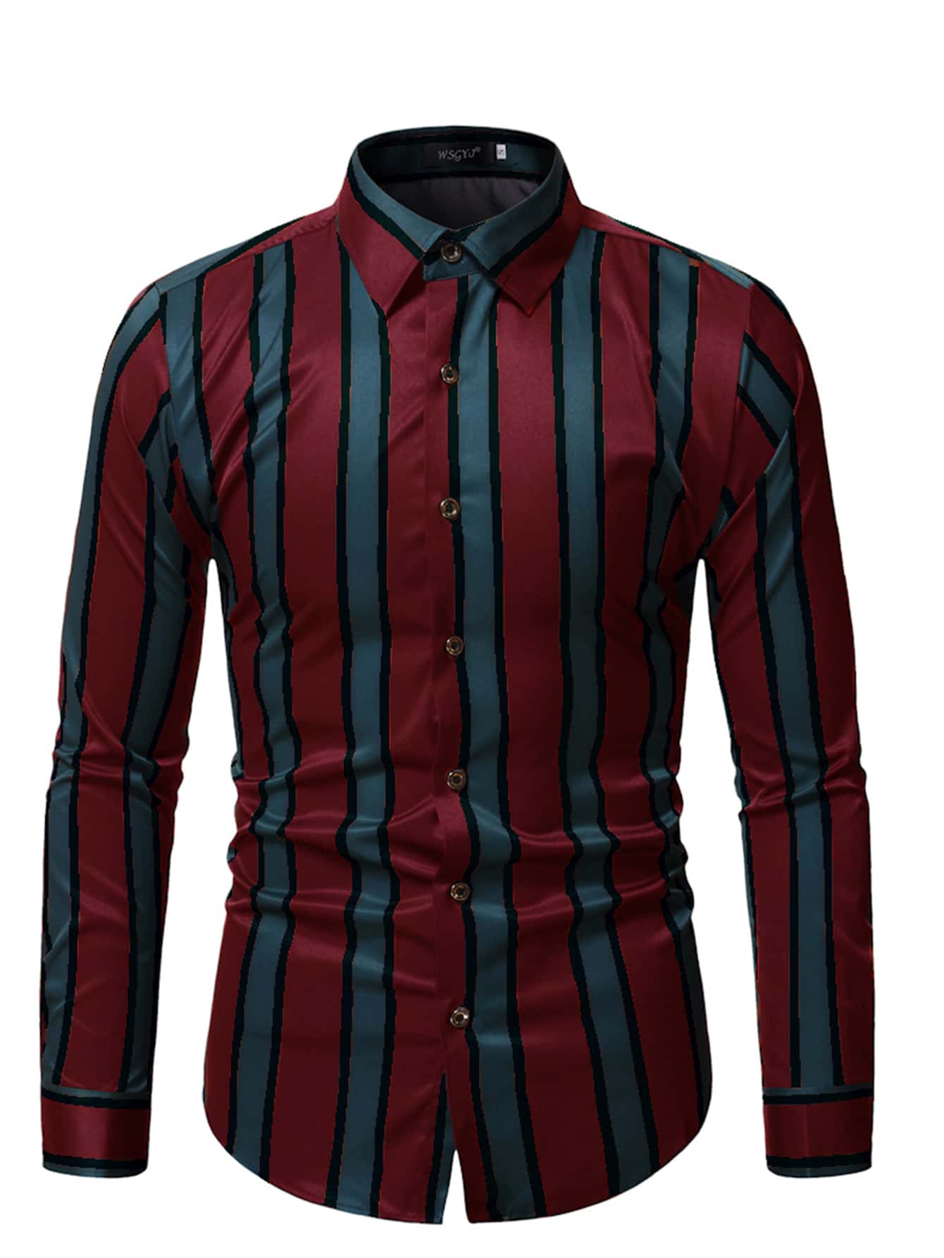 NITAGUT Men Striped Print Shirt - Multicolor - View 1