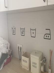 1 pieza, Adhesivo decorativo para la pared de la lavandería