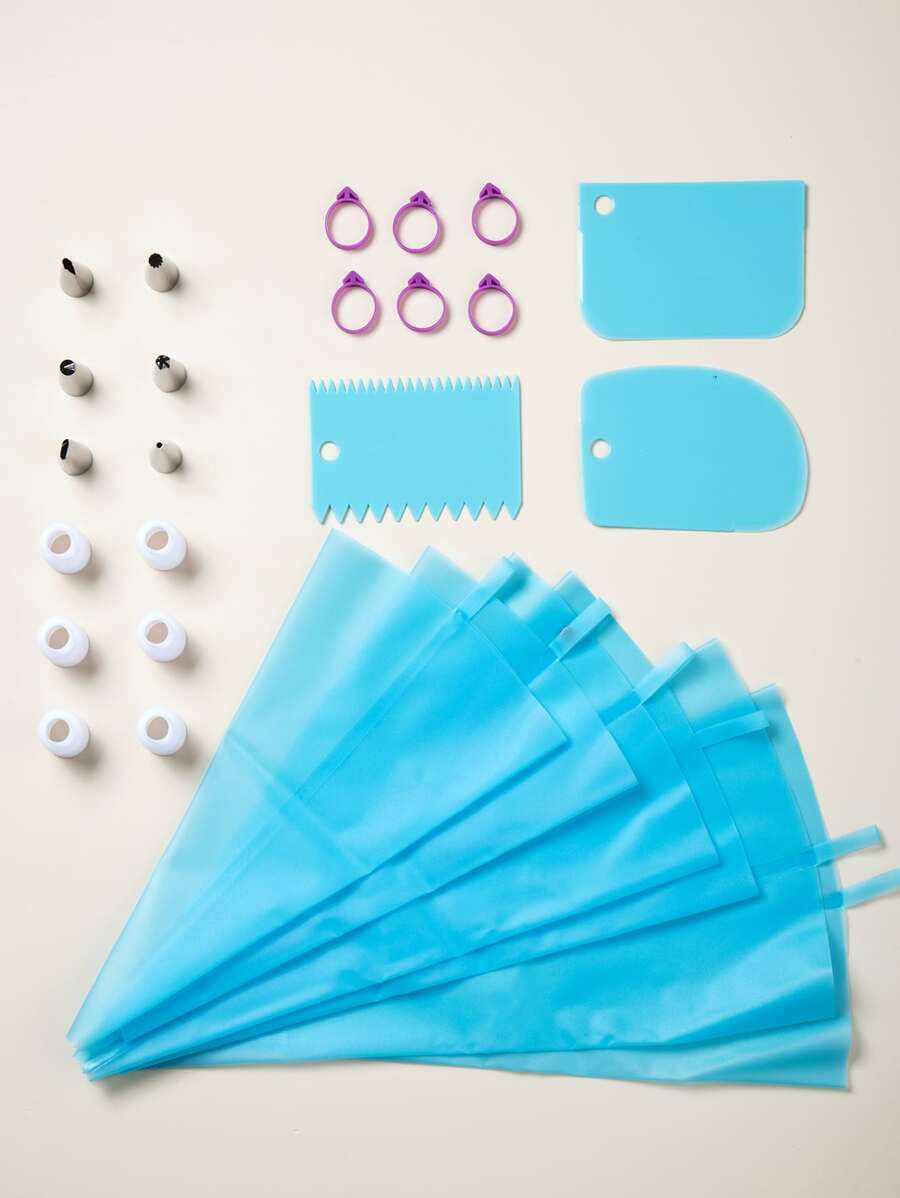 27pcs Stainless Steel Piping Nozzle Set - Blue - View 1