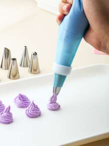 27pcs Stainless Steel Piping Nozzle Set - Blue - View 2