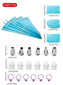 27pcs Stainless Steel Piping Nozzle Set - Blue - View 4