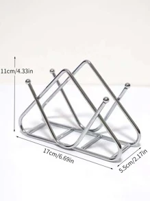 Iron Upright Napkin Holder - Silver - View 3