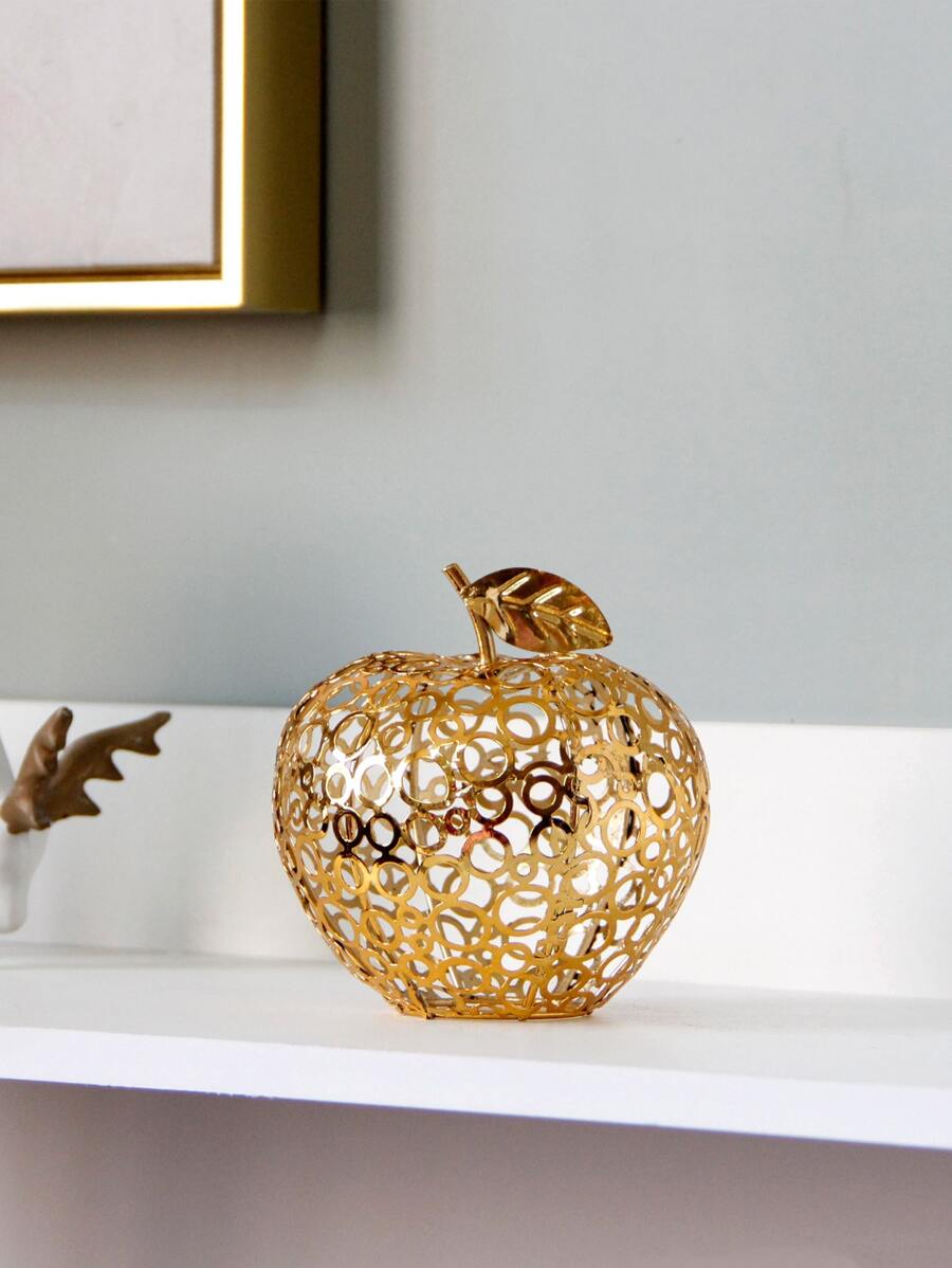 1pc Apple Design Decoration Craft - Gold - View 1