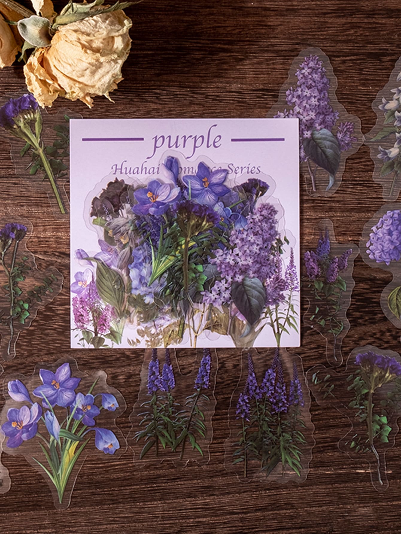 40入組花朵圖案貼紙 - 彩色 - 查看 1