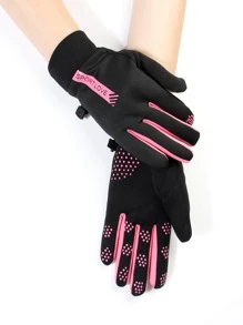 Letter Graphic Gloves - Multicolor - View 1