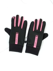 Letter Graphic Gloves - Multicolor - View 4