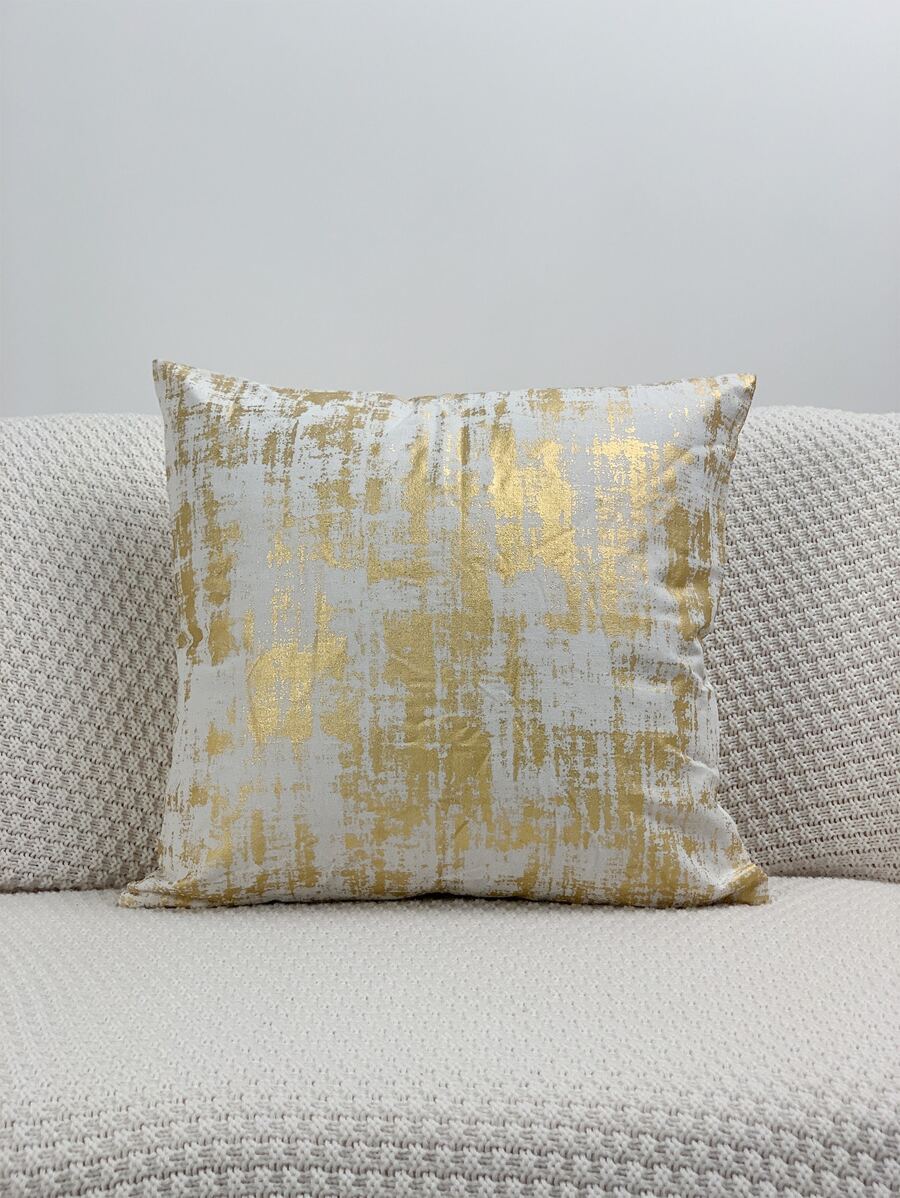 Funda de cojín sin relleno de color metálico - Dorado - Ver 1