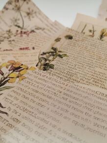 25入組花卉圖案材料紙 - 彩色 - 查看 3