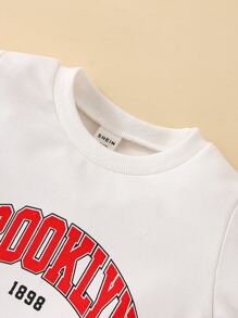 嬰兒字母圖案衛衣和衛褲